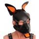 PUPPY SET OHREN UND ZUNGE AUS ORANGEFARBENEM LEDER