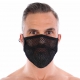 Washable Pleated Mesh Over-Mask Black