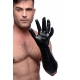 Vergnügen Fister lange texturierte Handschuh schwarz