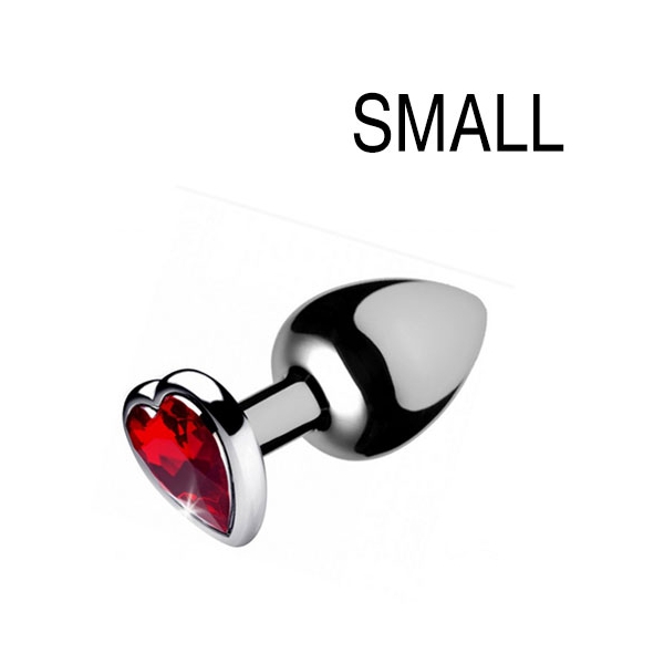 Plug bijou anal HEART GEM Rouge 6.5 x 2.7 cm