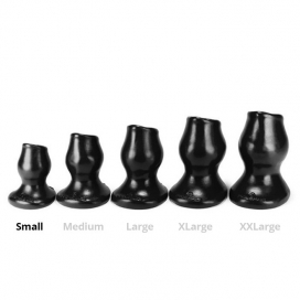 Oxballs Plug Tunnel Pig-Hole nero Small - 7 x 4,5 cm