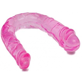 Dildo Duplo de Geleia 11 x 3 cm Rosa