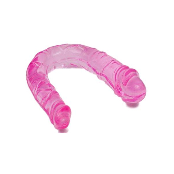 Dildo Duplo de Geleia 11 x 3 cm Rosa