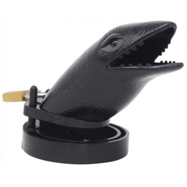 Chastity cage Crocodile 10 x 3.5cm Black