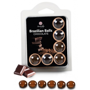 Secret Play Massage Balls Brazilian Balls Chocolate x6