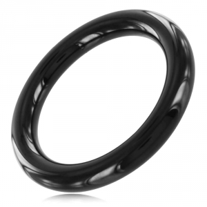 Stainless Steel Anel de Galo de Aço 8mm Preto