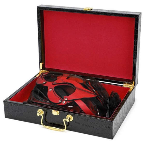 BDSM-Set Luxury Schwarz-Rot 8-teilig