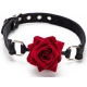 Ball gag with Rose Bud Gag Black