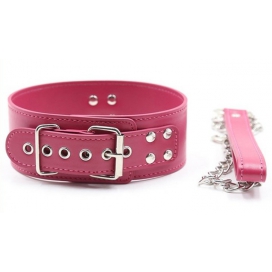 Halsband Leine Pin Lock Fuchsia