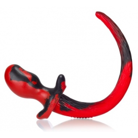 Oxballs Plug Puppy Tail Beagle 9,5 x 5 cm Vermelho