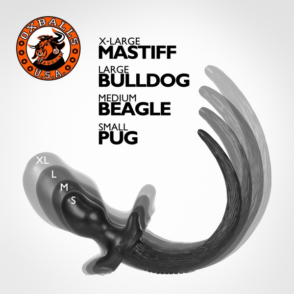 Plug Queue Puppy Tail Bulldog 11.5 x 6 cm Blau