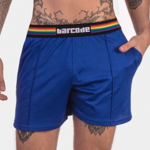 Barcode Berlin Short RAINBOW Bleu