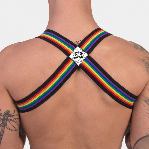 Barcode pride elastic harness Black