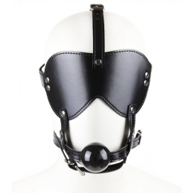 Masker met knevel Bling Ball Zwart