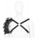 Harness with Gladiator Epaulette Black Simili
