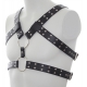 Double Belt Harness Black Simili