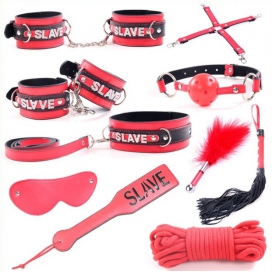 Kit Slave 10 pièces noir-Rouge