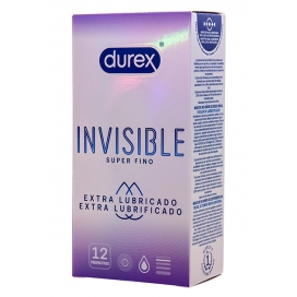 Durex Preservativos invisíveis com lubrificação fina x12