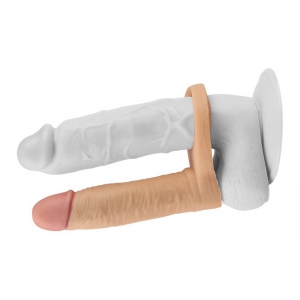 LoveToy Double Dildo Cockring - 12.5 x 2.9 cm Flesh