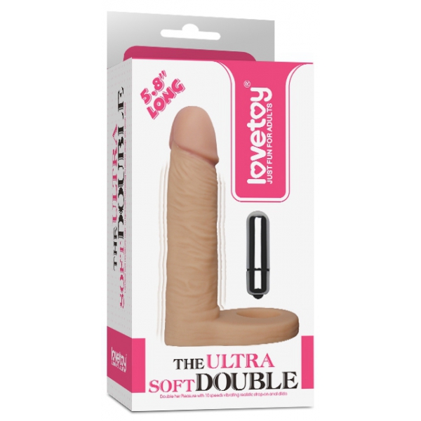 Dildo vibratório para Penetração Dupla 12 x 2,8 cm