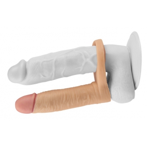 LoveToy Dildo vibratório para Penetração Dupla 12 x 2,8 cm