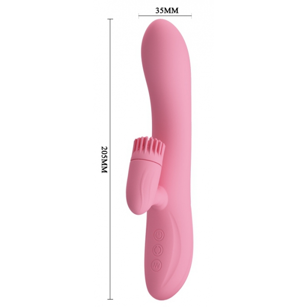 Vibro Rabbit Chris Pretty Love 20 x 3.5 cm Pink