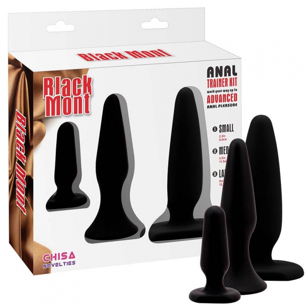 Kit di tappi in silicone Mont nero x3