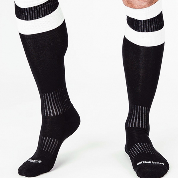 FOOTBALL SOCKS preto-e-branco