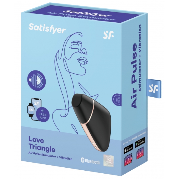 Angeschlossener Klitoris-Stimulator Love Triangle Satisfyer Schwarz