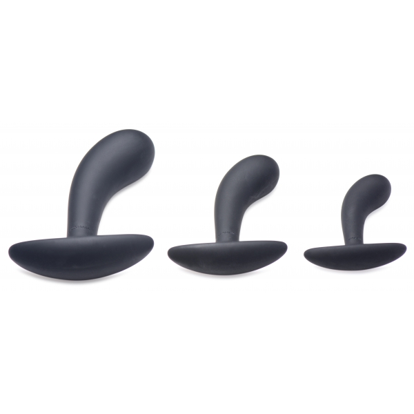 Pack de 3 plugs Trainer Silicone Dark Delights Noirs