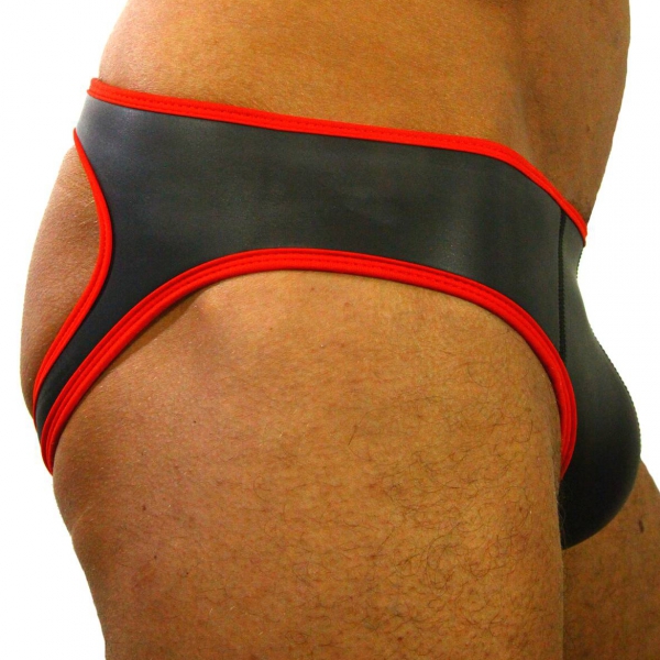 Neopren Jockstrap Schwarz-Rot