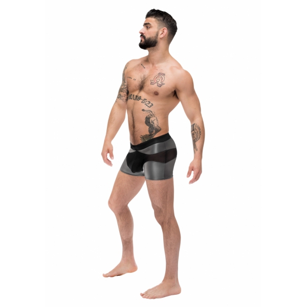 Sexy boxer shorts FERRO CLAD Black-Silver