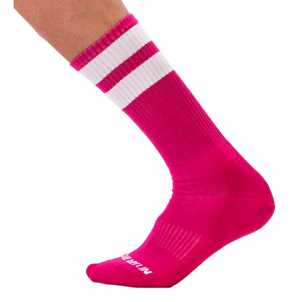 Calcetines de gimnasia rosa-blanco