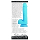 Dildo luminescente Touch & Glow 15 x 4 cm blu