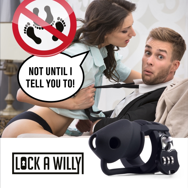 Chastity cage Lock A Willy 11 x 3cm Black