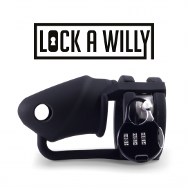 Lock A Willy Cage de chasteté en silicone LOCK A WILLY 11 x 3cm Noire