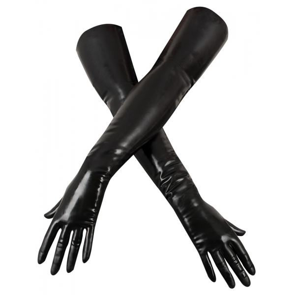 Long latex gloves Bdsm black