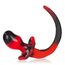 Plug Hundeschwanz Swirl 8.5 x 4.4 cm Rot