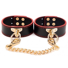 Maestro Black and Red imitation handcuffs