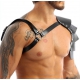 Harness with Shoulder Scales One Armor Black Faux