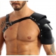 Harness with Shoulder Scales One Armor Black Faux