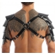 Shoulder Harness with Armors Black Simili