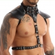 HALTER Faux Harness Black