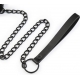 Ball Top Collar and Leash Black