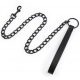 Ball Top Collar and Leash Black