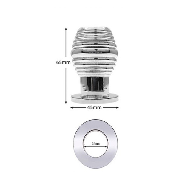 Filetto cavo M Tunnel Plug in metallo 6,5 x 4,5 cm