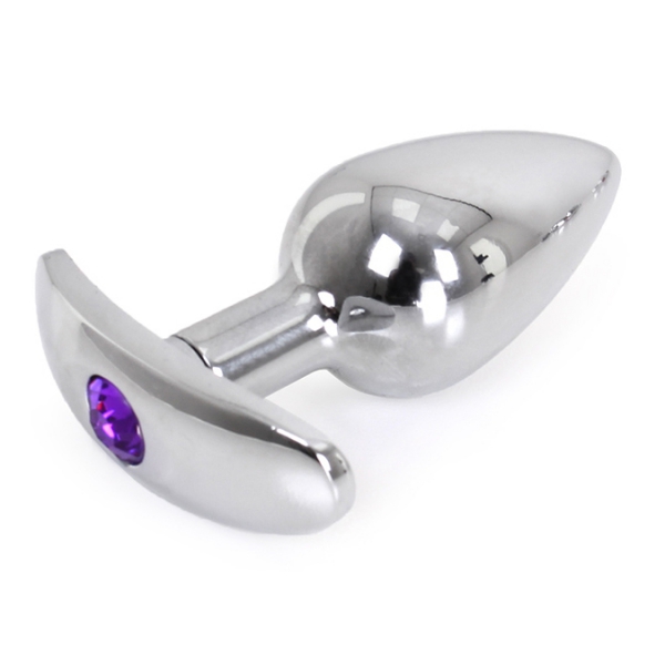 Plug anal Bijou con base curvada 6 x 2,8 cm - Bijou Violeta