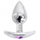 Plug anal Bijou con base curvada 6 x 2,8 cm - Bijou Violeta