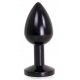 Plug Bijou Anal Alu Gem light 6 x 2,8 cm Nero