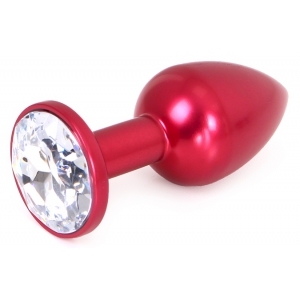 Kiotos Plug Juwel Anal Alu Gem Light 6 x 2.8 cm Rot